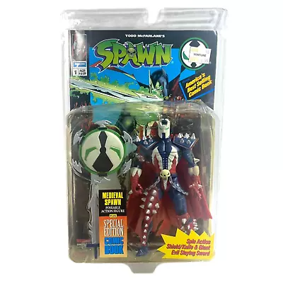 1994 Todd Toys Spawn Series 1 MEDIEVAL SPAWN Figure + Special Ed. Comic Book • $29.95