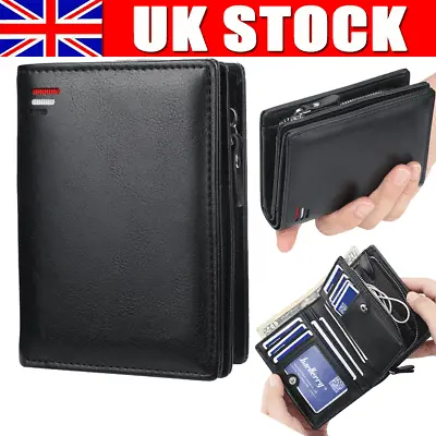 £9.90 • Buy Wallet Card Holder Mens Leather Metal RFID Blocking Slim Men Credit Money Clip