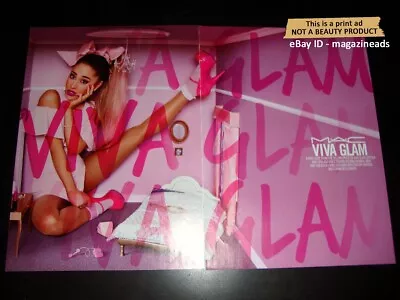 MAC Viva Glam 2-Page PRINT AD 2016 ARIANA GRANDE Legs Thighs Ankles Feet SEXY! • $12