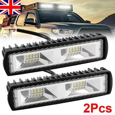 1/2x 48W LED Work Light Bar Flood Spot Lights Driving Lamp Offroad Car SUV 12V • £7.58