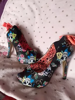 £9.99 • Buy Iron Fist High Heel Abstract Skeletons, UK 5 Stunning