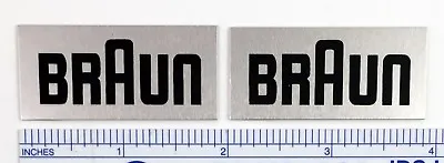 Braun Speaker Badge Logo Emblem Plate Pair LARGE SIZE  • $9.95