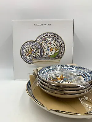 $241.57 • Buy Williams Sonoma Jardim Peacock Bird Pasta & Salad Bowl 5 Pc Set Multicolor #5997