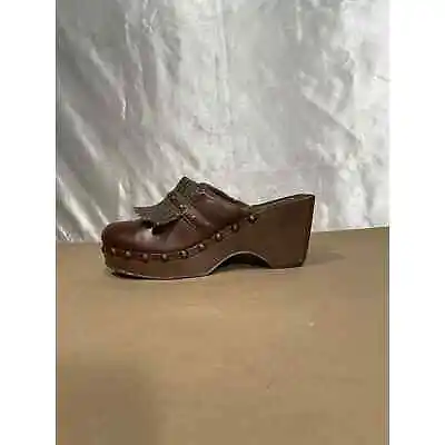 Vintage Mudd Chunky Brown Y2K Shoes Platform Clogs Sz 8 • $30