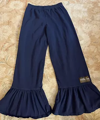 Navy Girls Matilda Jane Ruffle Pants 10 Knit • $12