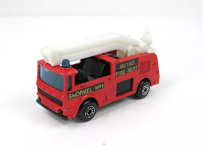 Matchbox MB13 Snorkel Fire Engine 1981 Metro Fire Dept Snorkel No.1 Die-cast • £8.95