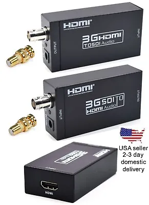 HDMI Over Single SDI Or RG6 Coax Cable Extender Balun Sender Receiver BNC 328ft • $79.99