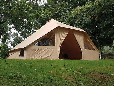 Quest Signature Touareg Bell Tent 10 Man Glamping Tipi Yurt Cotton Canvas 2023 • £1115