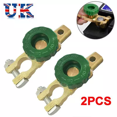 2x 12V 24V Car Battery Switch Isolator Terminal Quick Cut Off Disconnect Master • £6.99