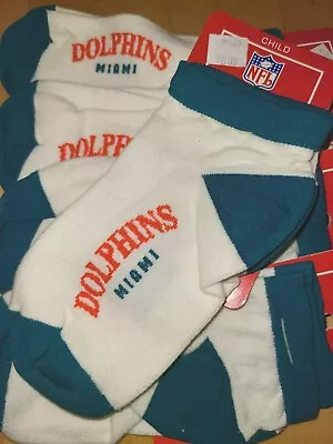 1 NFL Miami Dolphins NEW Little Kids Socks Size: Child 2-4yr Shoe Size 8-13 No • $6.95