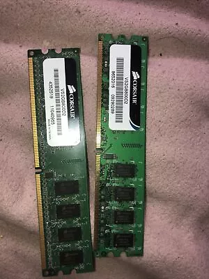 2x CORSAIR 800mhz 2GB DDR2 Memory (VS2GB800D2) (4gb) • £5