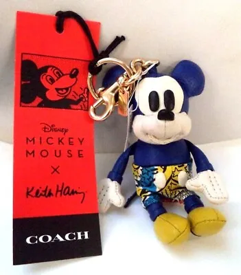 Authentic Coach Keith Haring Disney Mickey Mouse Keychain Sealed New W $168 Tag! • $202.31