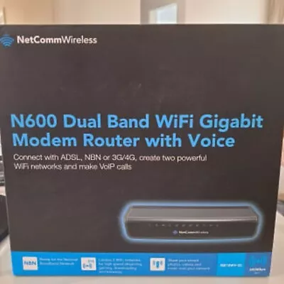 NetComm N600 Dual Band WiFi Gigabit Modem Router With Voice Wireless NB16WV-02 • $35