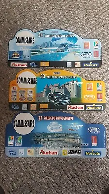 Rally Car Plates Plaques Dieppe Normandy Rally Motor Sport Memorabilia Man Cave • £10