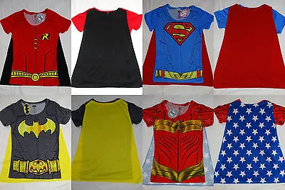 Superman Batman  DC Comics Sublimation Caped Costume Junior T-Shirt • $13.68