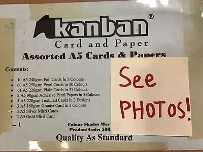 KANBAN Assorted A5 Cards & Papers 150+ Items! Cardmaking Hobby FREEPOST • £6.50