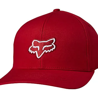 Fox Racing Legacy FlexFit Baseball Hat Cap Stretch-to-Fit Curved Brim Chili • $25.99