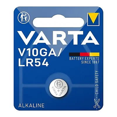 VARTA LR54 Alkaline Battery 1.5V - V10GA 189 LR1130 AG10 GP189 L1130 389A • £2.59