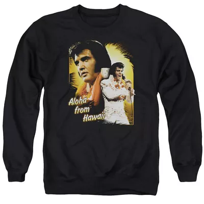 Elvis Presley Aloha Crewneck Sweatshirt Licensed Music King Of Rock Black • $24.49