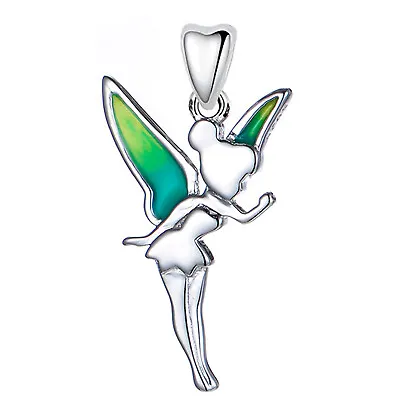 Sterling Silver Tinkerbell Fairy Charm Bracelet Bead Gift For Women Her Girls • £13.95
