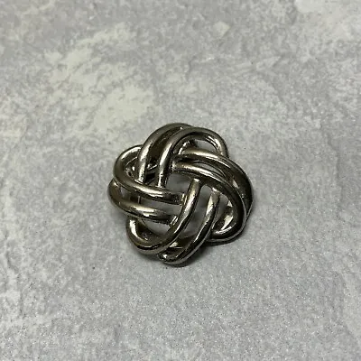 Vintage Hinged Silver Tone Celtic Love Knot Scarf Clip Slide  • $7.97