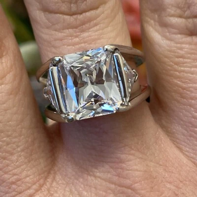 $64.99 • Buy JTV Jose Hess Bella Luci Men’s Ladies Sterling Silver Cubic Zirconia Wide Ring 9