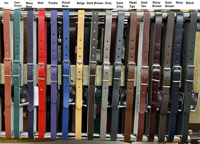 Womens Ladies 20mm Skinny Dress Cow Real Leather Belts • £9.99