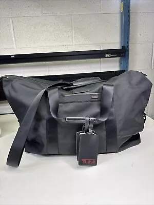 TUMI Small Soft Travel Satchel Black Bag  022248de • $149.99