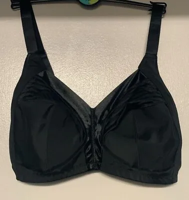 New Ex M&S Non Wired Total Support Striped Full Cup Bra Black • £9.99