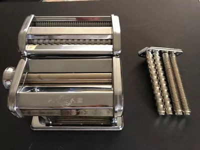 $32 • Buy MARCATO Atlas 150 Pasta Machine, Made In Italy, Includes Cutter, (No Crank)