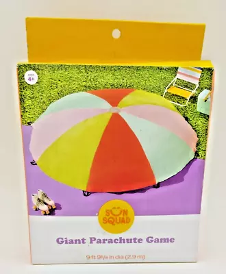 Parachute 8 Handles 9ft Kids Play Rainbow Multicolor Nylon Outdoor Fun  Tool Q2 • $10.99