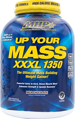 MHP UP YOUR MASS XXXL 1350 (6 LB) Milk Chocolate Flavored High Calorie Bulking • $52.50