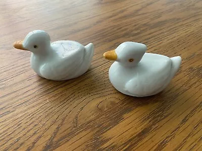 Vintage White Ducks Salt And Pepper Shakers • $8