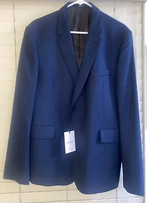 Paul Smith Kensington Fit Navy Blue 100% Wool Blazer Jacket Italy Size R 44/54 • $150