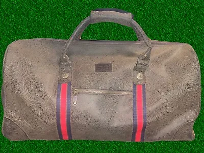 Vintage Kangol Large Holdall Overnight Bag Brown Faux Leather Big • £30