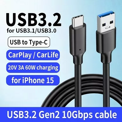 Type C USB C To USB A Cable Fast Charging Charger Cord For IPhone 15 Pro Max 5m • $14.68