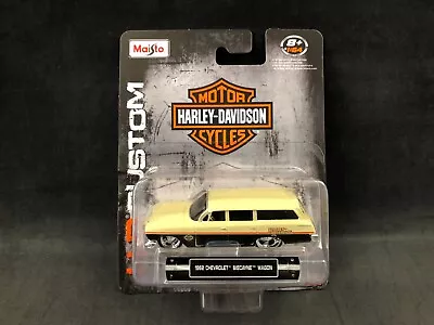 Maisto Harley-Davidson 1962 Chevrolet Biscayne Wagon 1:64 Scale Diecast 15380 • $12