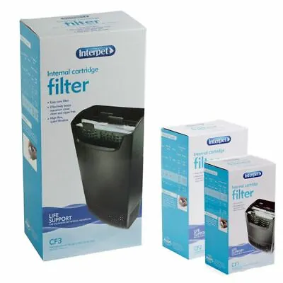 Interpet Internal Aquarium Cartridge Filter Hang On Fish Tank Filtration Media • £18.95