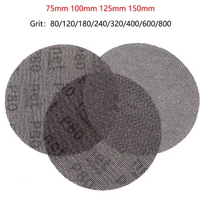 75mm- 150mm Dust-Free Sanding Discs 80-800 Grit Hook & Loop Mesh Sand Paper Disc • $2.99