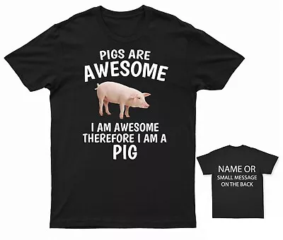 Pig Enthusiast Cotton T-Shirt | Animal Lover Gift | Farm Themed Apparel • £14.95