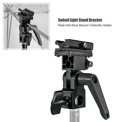 B Type Flash Bracket Umbrella Holder Swivel Light Stand Adapter Cold Shoe Flash • $8.41