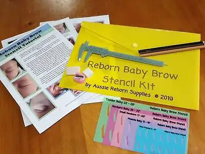 Premium Reborn Baby Brow Stencil Kit With Accessories • $69.95