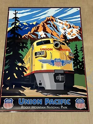 Vintage Style Union Pacific Railway Rocky Mountain National Park HeavySteel Sign • $49.99