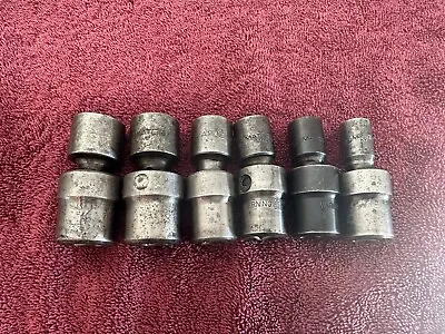 Matco Tools 6 Pc 1/2  Drive Impact Flex Swivel Socket Set 7/16 - 3/4 USA CUP Ser • $70