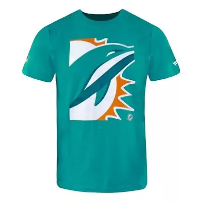 Fanatics NFL Miami Dolphins Short Sleeve Crew Aqua Mens T-Shirt 1108MAQUREVMDO • £18.99