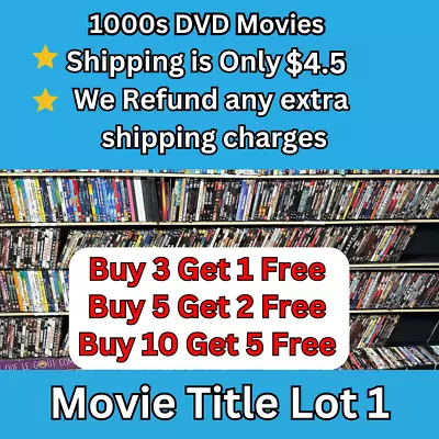 DVD Movies Pick & Choose Lot (1) $2.99 Combined Shipping (FREE DVDS W/PURCHASE) • $2.99
