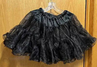 Black Square Dance Slip-Pre-Owned-Great Condition-Stretched Waist 31 Inches • $15