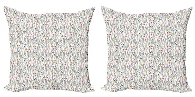 Floral Pillow Covers Pack Of 2 Cow Parsley Cornflower • £18.99