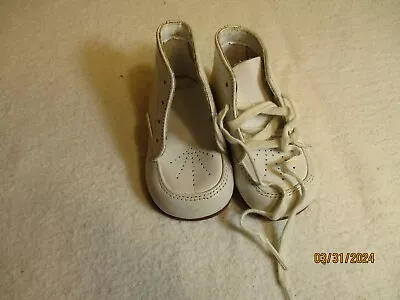 Vintage White Leather Baby Shoes Carausel Size 1 • $5