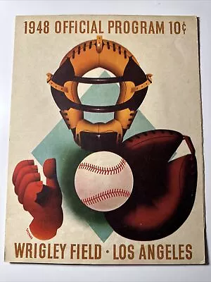 1948 Pacific Coast League LA Angels Vs Oakland Oaks Game Program & Scorecard • $45